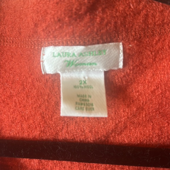 Laura Ashley Wool Cardigan Orange - Picture 3 of 4
